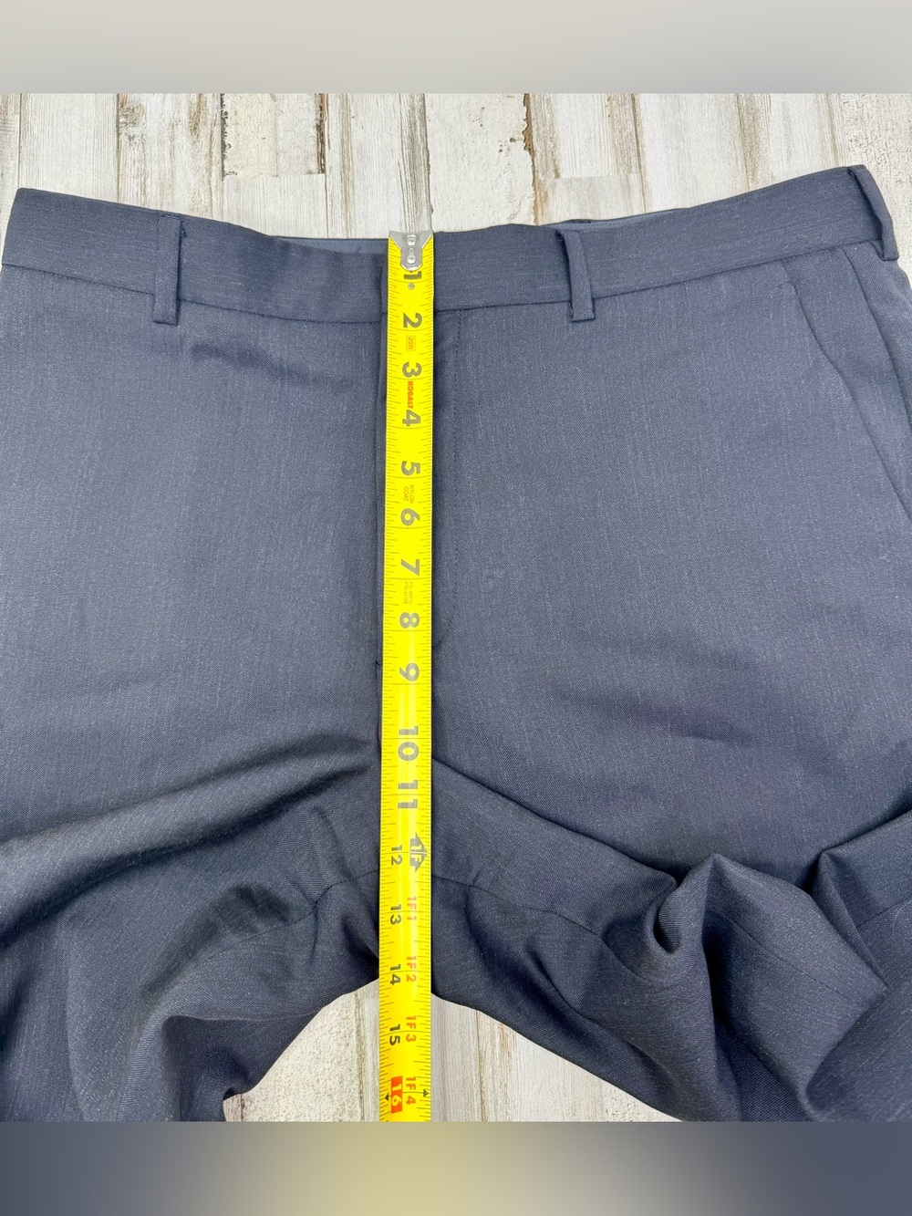J.Crew Pants Mens 35x32 Navy Blue Wool Dress Suit Trouser - Picture 6 of 10